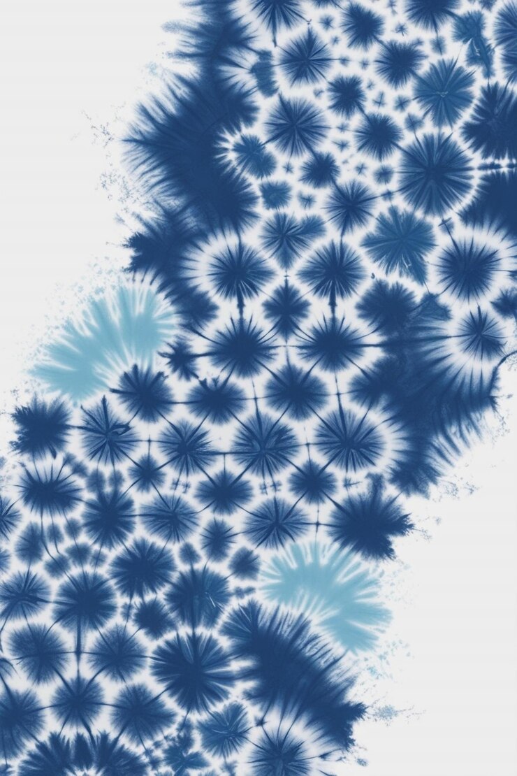 patrón de ojos atados azul repetido en un fondo blanco nítido