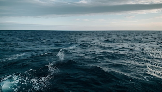 Patrón de onda abstracto en el tranquilo paisaje marino generado por IA