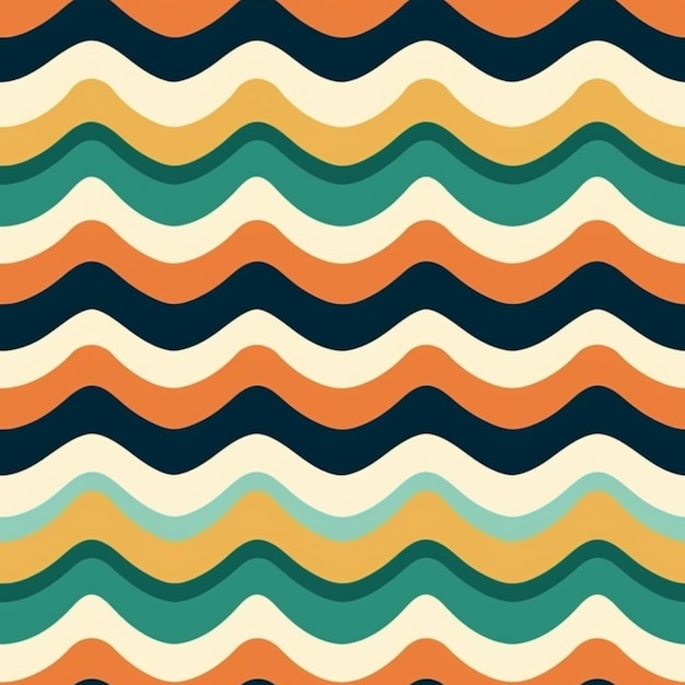 un patrón ondulado colorido con ai generativo naranja