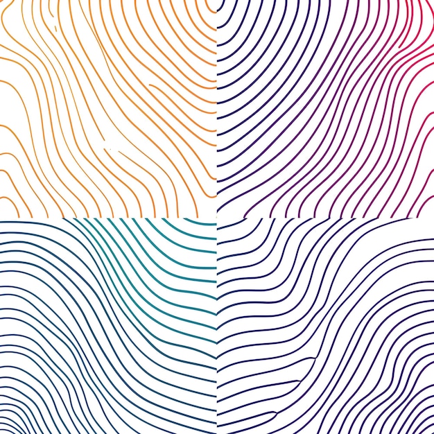 Un patrón ondulado colorido con un fondo blanco