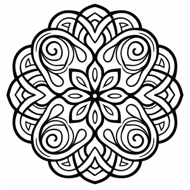 Un patrón ornamentado que se puede tatuar