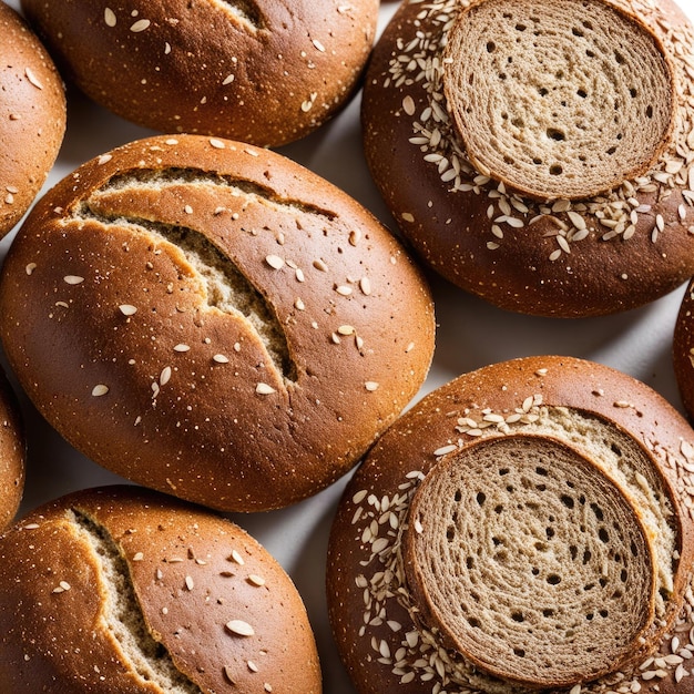 el patrón de pan de centeno redondo