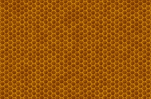 Foto un patrón de panal marrón con un fondo amarillo