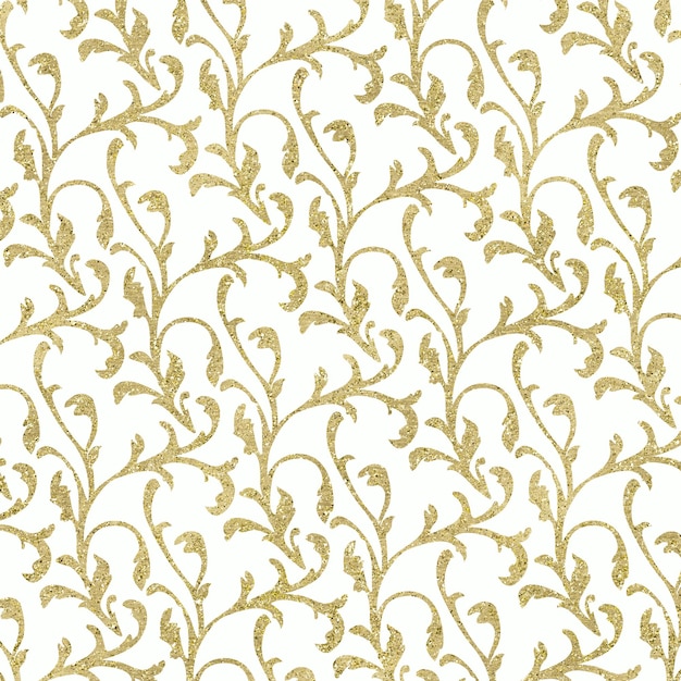 Patrón de papel digital negro y dorado