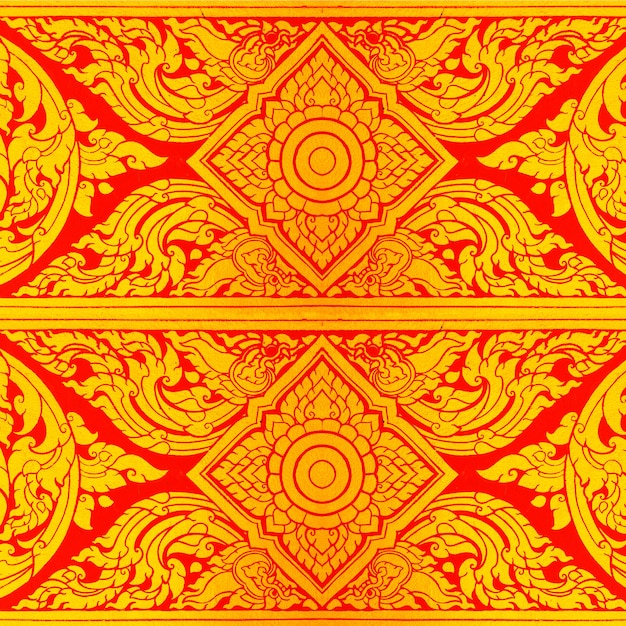Patrón de pared de arte tailandés