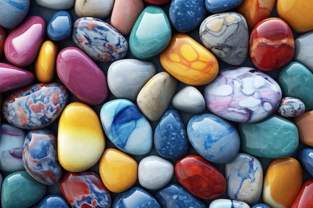 Patrón de pequeñas piedras de colores