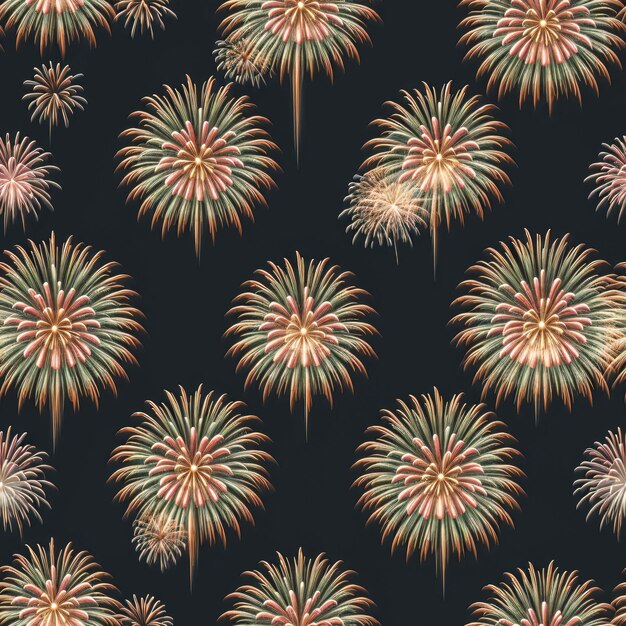 un patrón perfecto de fuegos artificiales