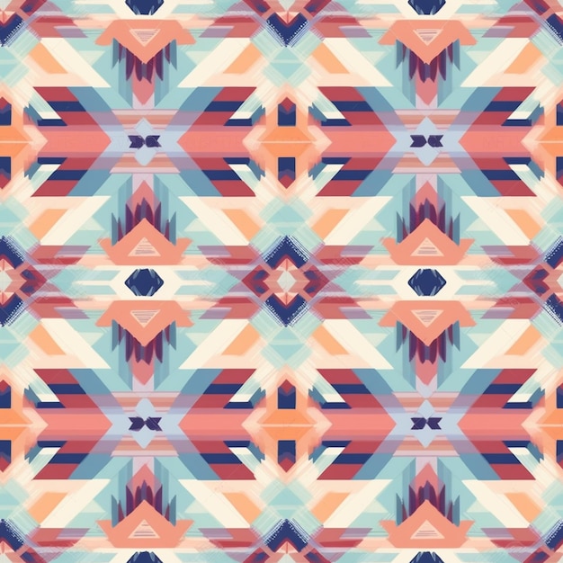 Patrón de píxeles geométricos de fondo Patrón de neón radiante Diseño simétrico Patrón de mosaico de azulejos