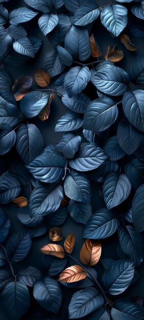 Foto patrón de planta de primavera oscuro 3d
