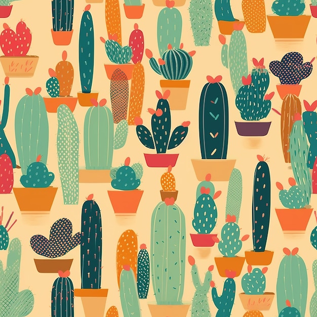 Foto patrón de las plantas de cactus