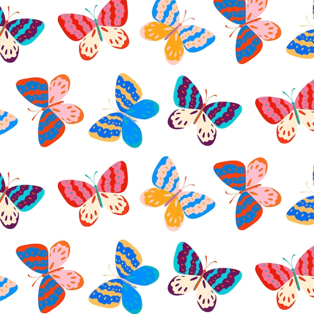 El patrón png de la mariposa de arte pop el fondo transparente