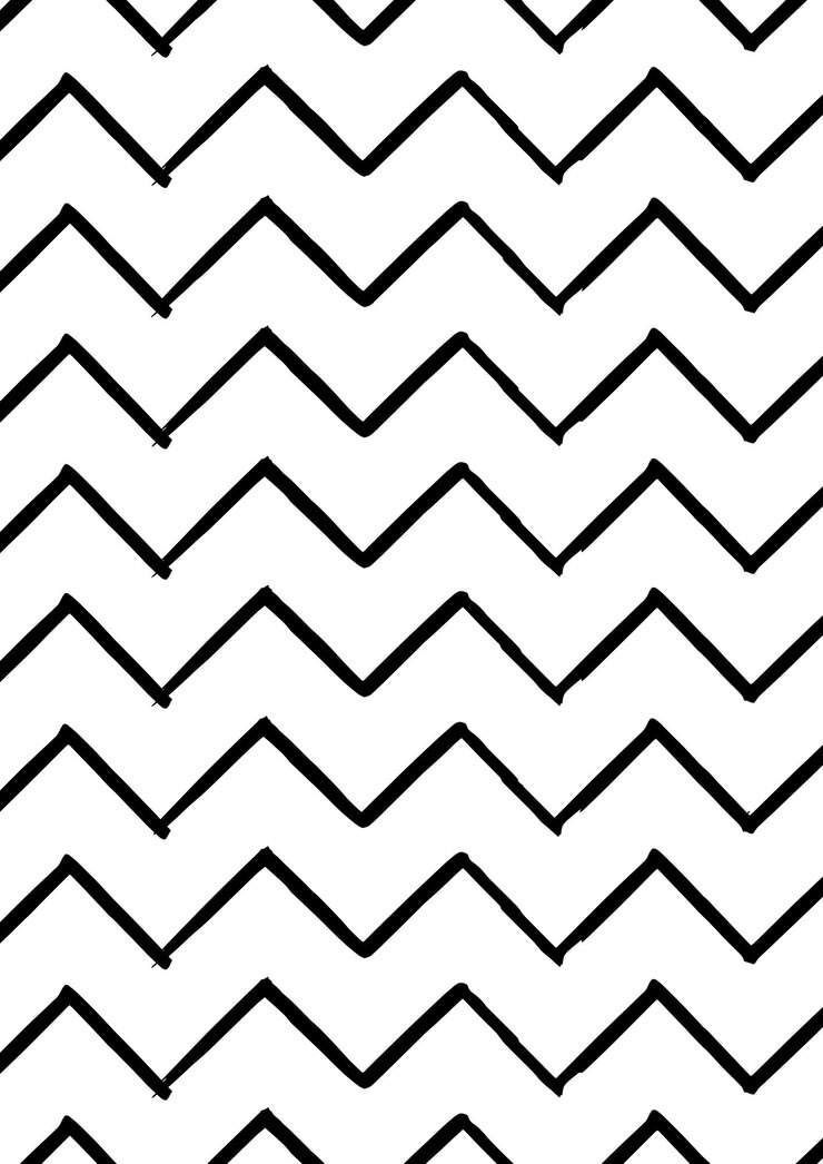 Foto el patrón png del pincel de tinta en zigzag la textura del fondo transparente