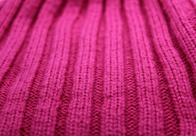 patrón de punto detalle rosado fibra de tela de textura esponjosa