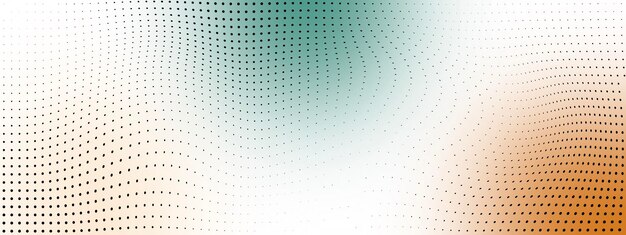 Patrón de puntos abstractos con una bandera larga de encabezado gradiente