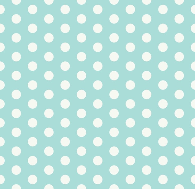 Patrón de puntos blancos sobre fondo azul para diseño Textura de papel tapiz de puntos textil o fondo Vector