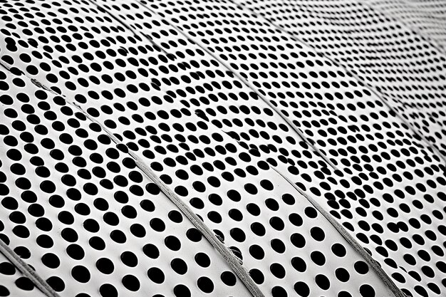 Patrón de puntos de cuadrícula angular minimalista en blanco y negro