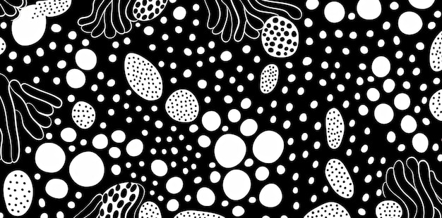 patrón de puntos de garabato en blanco y negro ilustración vectorial rfm en el estilo de fondo contrastante