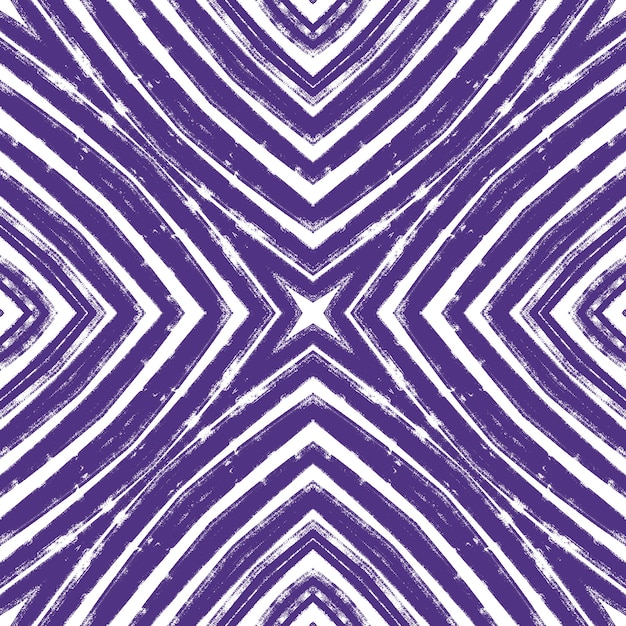 Patrón de rayas texturizadas. Fondo caleidoscopio simétrico púrpura. Gran impresión textil lista, tela para trajes de baño, papel tapiz, envoltura. Diseño de rayas con textura de moda.