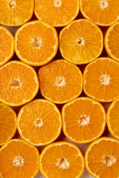 Patrón de rodajas de naranja sólida naranja jugosa