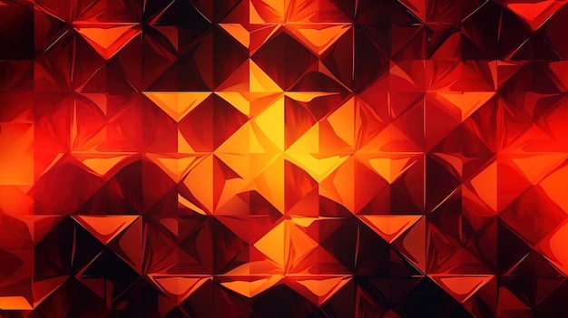 Patrón rojo geométrico audaz y vibrante que presenta una ilustración de arte digital en color brillante IA generativa