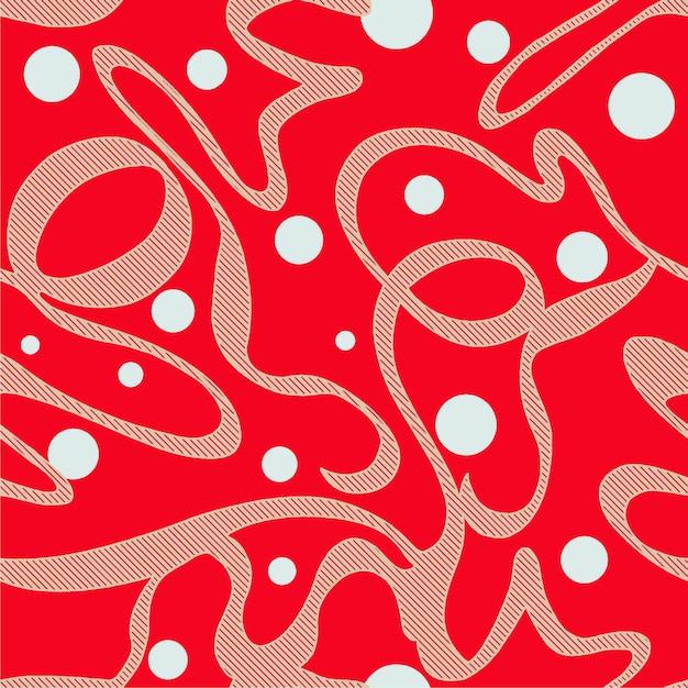un patrón rojo con puntos blancos