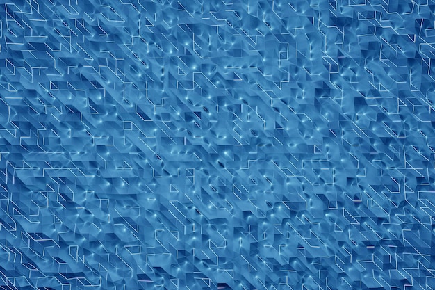 patrón de rombo azul de ilustración 3d. Conjunto de cuadrados sobre fondo monocromo, patrón. Fondo de geometría, patrón