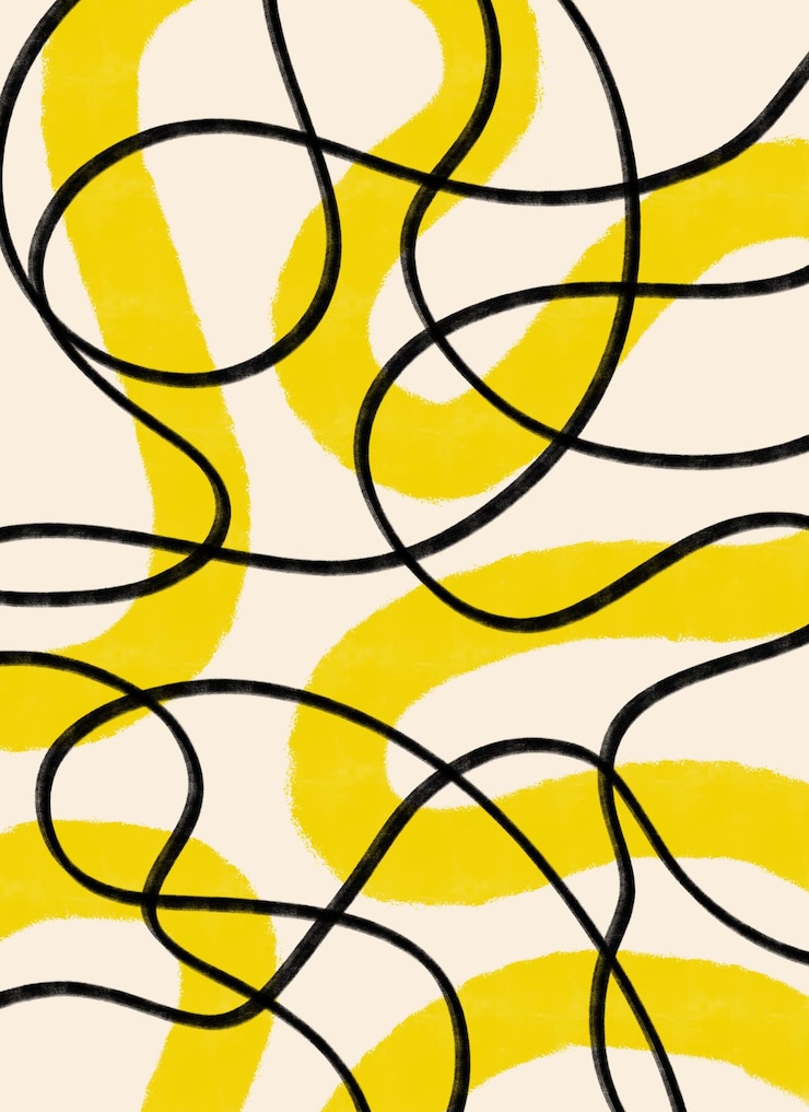 Foto patrón de ropa de tela de fondo minimalista de arte de línea retro moderno de mediados de siglo
