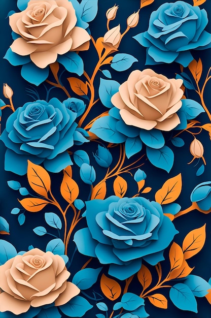 el patrón de las rosas azules abstracto plano orgánico patrones orgánicos