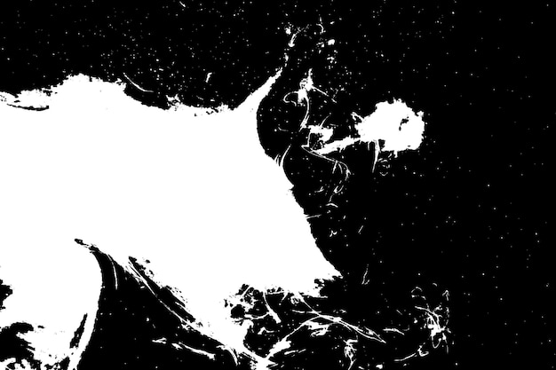 Patrón de salpicaduras de tinta grunge en blanco y negro con salpicadures y gotas