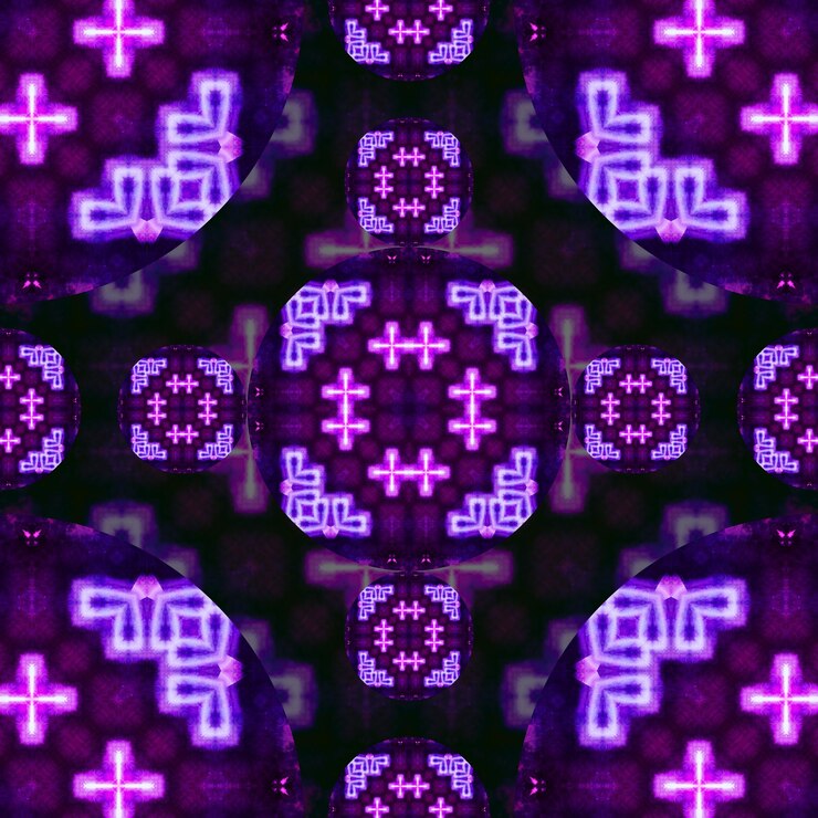 Foto patrón simétrico abstracto sin costuras
