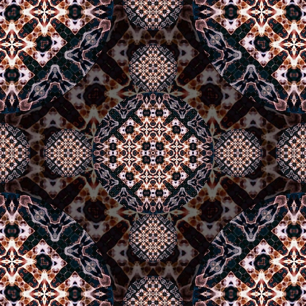 Patrón simétrico abstracto sin costuras