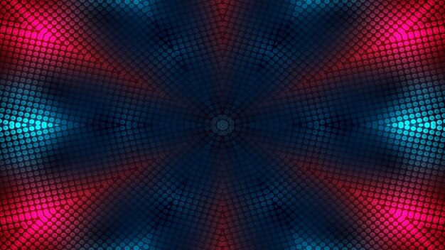 Patrón simétrico hipnótico colorido abstracto Caleidoscopio decorativo ornamental Movimiento Círculo geométrico y formas de estrella