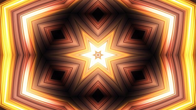 Foto patrón simétrico hipnótico colorido abstracto caleidoscopio decorativo ornamental movimiento círculo geométrico y formas de estrella