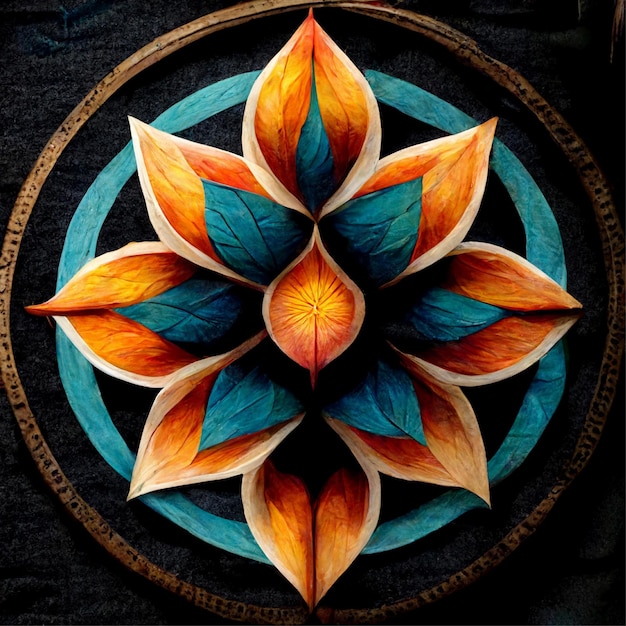 patrón simétrico mandala