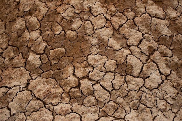 Patrón de suelo seco y agrietado, desierto