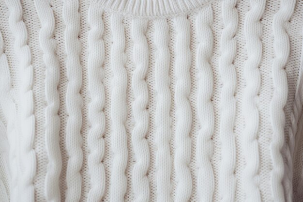 Patrón de suéter blanco tejido Percha color Generar Ai