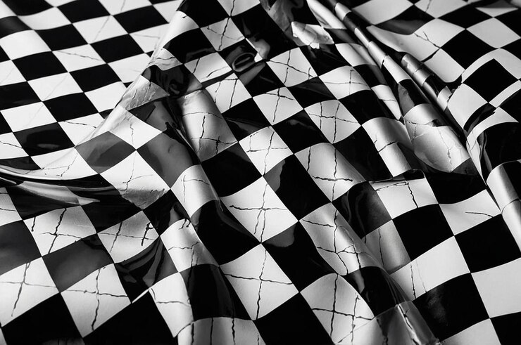 Foto patrón de tablero de ajedrez fondo abstracto en blanco y negro