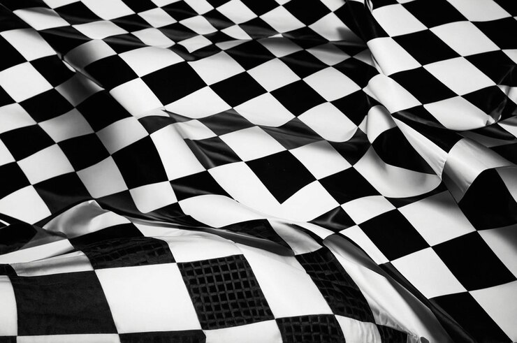 Foto patrón de tablero de ajedrez fondo abstracto en blanco y negro