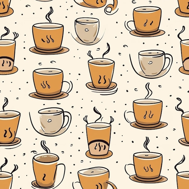 patrón de tazas de café