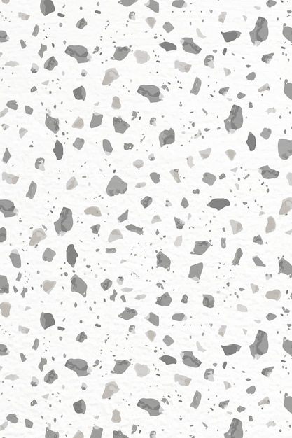 Patrón de terrazo gris con fondo transparente y diseño abstracto