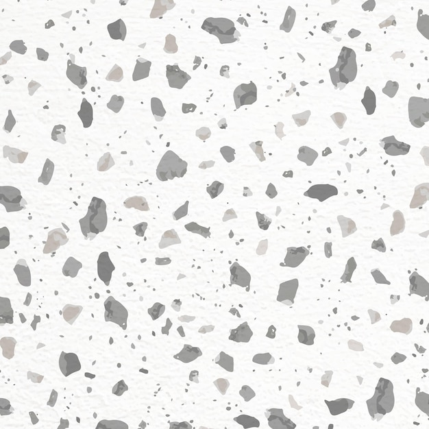 Patrón de terrazzo png estético fondo transparente diseño gris abstracto