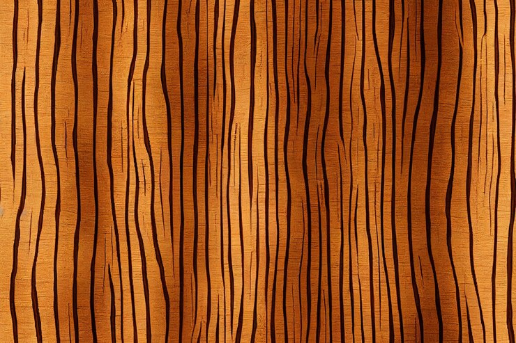 Patrón textil sin costuras de madera 3d ilustrado