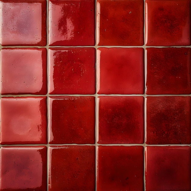 Foto patrón de textura de azulejo rojo cerámico