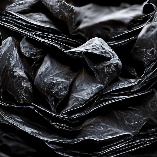 Patrón de textura de bolsas de plástico arrugado