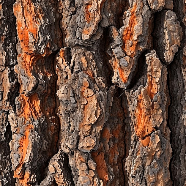 Patrón de textura de corteza de árbol sin bordes para azulejos