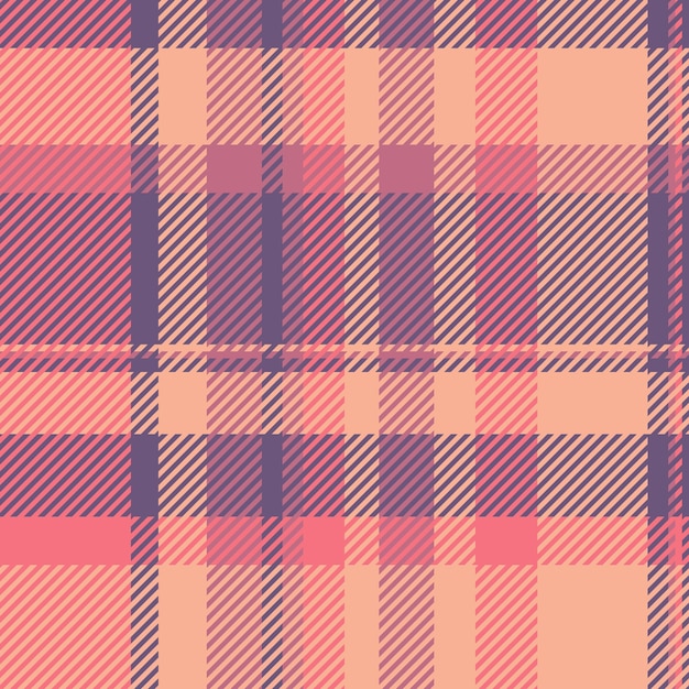 Patrón de textura cultural tartan fondo vectorial de textiles para el hogar tela de campo a cuadros sin costuras en colores rojo y naranja