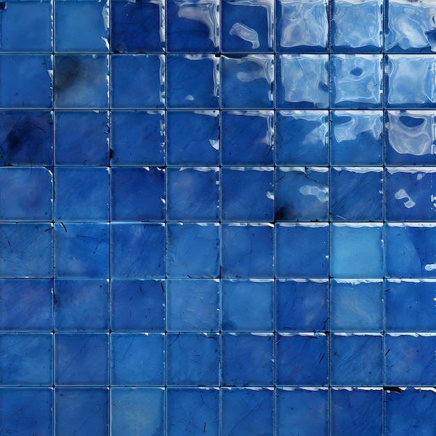 Foto patrón de textura perfecta de azulejos azules