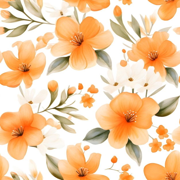 Patrón de textura transparente de flor naranja