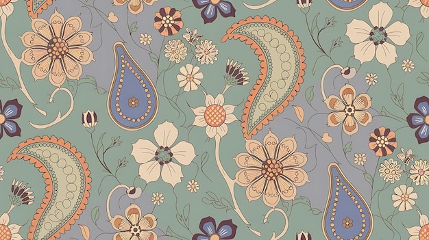 Patrón tradicional oriental sin costuras de paisley fondo de flores vintage fondo de ornamento decorativo para tela papel de envoltura textil tarjeta de invitación papel tapiz diseño web