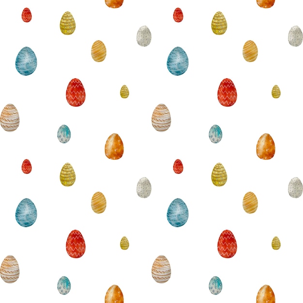 Patrón transparente de color de Pascua con textura de huevo Una ilustración de acuarela. Textura dibujada a mano, aislada
